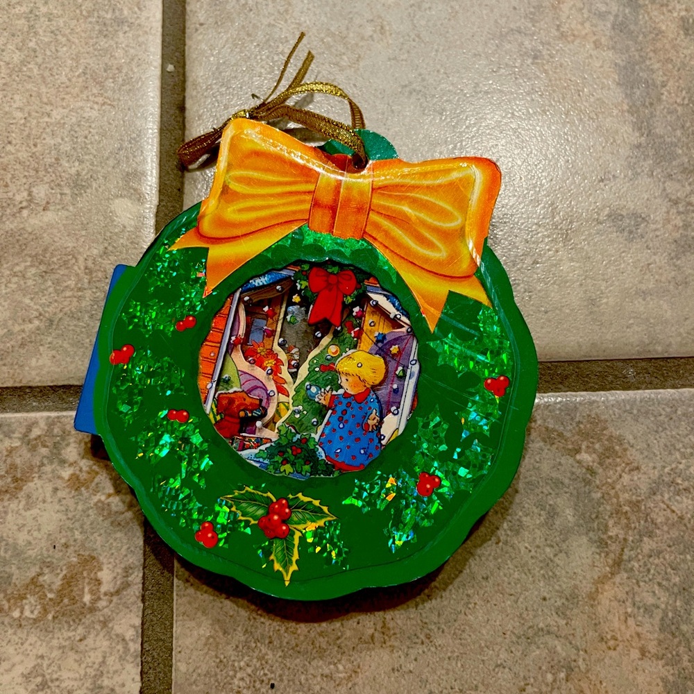 Vintage window book ornament
